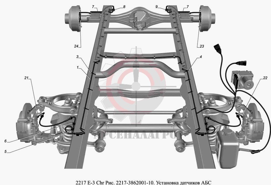 Схема тормозной системы 2217