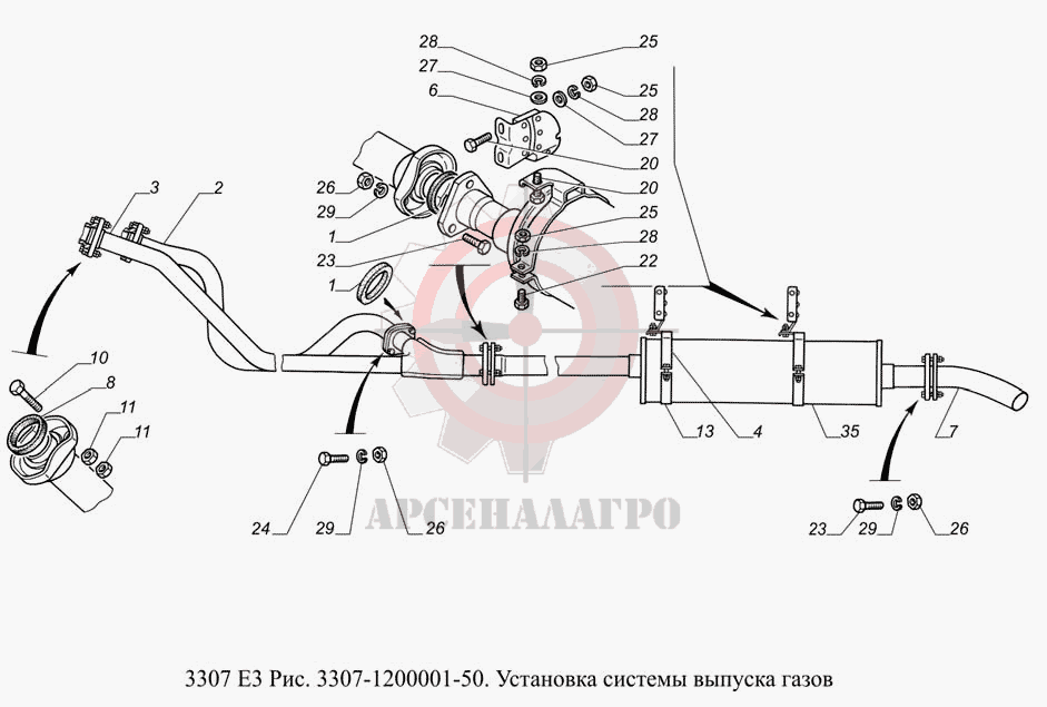 Система смазки газ 3307 схема